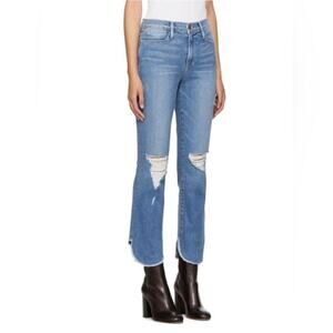 Frame Denim Le High Straight Jeans in Live Oak Womens size 25 Distressed